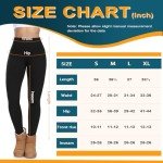 iaoja Fleece Lined Leggings Women High Waisted Winter Warm Tights Thick Thermal Workout Yoga Pants Black
