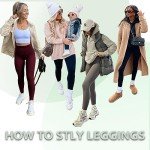 NEW YOUNG 3 Pack Leggings for Women with Pockets-High Waisted Tummy Control Workout Gym Non-See Through Yoga Pants