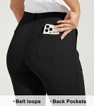 Willit Women's Yoga Dress Pants Skinny Work Slacks Slim Fit Stretch Office Casual Pants Regular 4 Pockets 30" Black M
