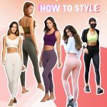 yeuG 4 Pack Leggings for Women with Pockets High Waisted Tummy Control Slimming Black Yoga Pants Workout Running.02-Black/Dark Grey/Navy Blue/Rose L/XL