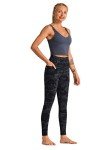 Dragon Fit High Waisted Leggings for Women Tummy Control Workout Running Yoga Pants with Pockets (Small, Black&Grey Camo)