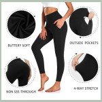 NEW YOUNG 3 Pack Leggings for Women with Pockets-High Waisted Tummy Control Workout Gym Non-See Through Yoga Pants