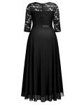 Miusol Plus Size Floral Lace Maxi Dress