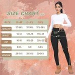 DHSO Fleece Lined Leggings with Pockets for Women-High Waisted Winter Tummy Control Thermal Warm Yoga Pants for Hiking Workout, Black, S-M