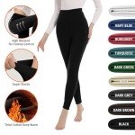Xlxker Fleece Lined Leggings Women Buttery Soft Leggings for Winter Black XS-XL