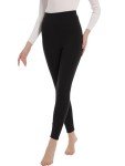 Xlxker Fleece Lined Leggings Women Buttery Soft Leggings for Winter Black XS-XL