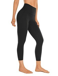 CRZ YOGA Butterluxe High Waisted Capris Workout Leggings for Women 23 Inches - Lounge Leggings Buttery Soft Yoga Pants Black Medium