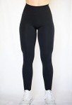 Seamless Scrunch Legging Women Yoga Pants 7/8 Tummy Control Workout Running for Fitness Sport Active Ankle Legging-25'' (S, Black)