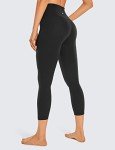 CRZ YOGA Butterluxe High Waisted Capris Workout Leggings for Women 23 Inches - Lounge Leggings Buttery Soft Yoga Pants Black Medium