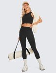 CRZ YOGA Butterluxe High Waisted Capris Workout Leggings for Women 23 Inches - Lounge Leggings Buttery Soft Yoga Pants Black Medium