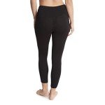 Jockey Women's Cotton Stretch Basic 7/8 Legging, Deep Black, X-Large
