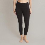 Jockey Women's Cotton Stretch Basic 7/8 Legging, Deep Black, X-Large