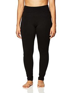 Jockey Women's Cotton Stretch Basic Ankle Legging, Deep Black, X-Large