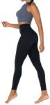 Sunzel Sunzfly Leggings for Women with Tummy Control High Waisted Yoga Pants for Workout Gym Running, 28" Inseam, Black, Medium