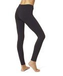 HUE Women's Wide Waistband Blackout Cotton Leggings, Assorted, Black, Large