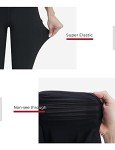 ALONG FIT Soft Mesh Yoga Pants with Side Pockets Workout High Waist Breathable Stretchy Leggings for Women(BK007 CA,L)