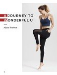 ALONG FIT Soft Mesh Yoga Pants with Side Pockets Workout High Waist Breathable Stretchy Leggings for Women(BK007 CA,L)