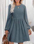 Women’s Cozy Long Sleeve Sweater Dress with Pockets
