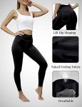 VOOVEEYA Jeggings for Women High Waist, Leggings with Pockets Tummy Control Plus Size Stretchy Jeans Leggings 7/8(Black-L)