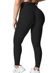 YEOREO Grace Workout Leggings for Women Butt Lifting Tummy Control High Waist Gym Yoga Compression Pants Black M
