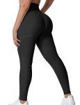 YEOREO Grace Workout Leggings for Women Butt Lifting Tummy Control High Waist Gym Yoga Compression Pants Black M