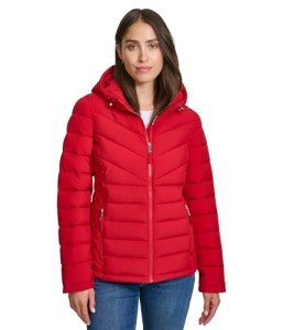 Tommy Hilfiger Women's Outerwear lightweight,Crimson,XL