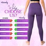 SEEMLY High Waisted Leggings with Pockets for Tummy Control | Breathable Yoga Pants Pack of 01, Purple, Large