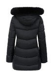 MOERDENG Women's Winter Windproof Warm Down Coats Waterproof Thicken Hooded fashions Puffer Jacket Black 01-M