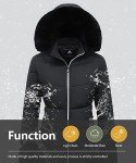 MOERDENG Women's Winter Windproof Warm Down Coats Waterproof Thicken Hooded fashions Puffer Jacket Black 01-M