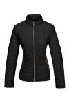 Bellivera Women's Stand Collar Lightweight Quilted Puffer Jacket, The Padded Zip Coat for Spring and Fall 087 black S