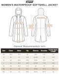 33,000ft Women's Softshell Long Jacket with Hood Fleece Lined Windproof Warm up Waterproof Windbreaker