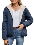 Xukk Fleece Jackets for Women Winter Warm Full-Zip Hooded Jacket Fall Casual Hoodies Coat Outerwear with Pockets