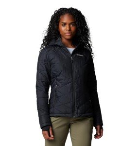 Columbia Women's Heavenly Hooded Jacket Outerwear, Black, Large