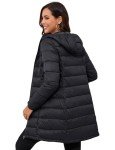 ANOTHER CHOICE Women Puffer Jacket Hooded Warm Lightweight Packable Winter Puffer Coat Outwear (Black, L)