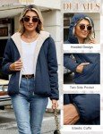 Xukk Fleece Jackets for Women Winter Warm Full-Zip Hooded Jacket Fall Casual Hoodies Coat Outerwear with Pockets