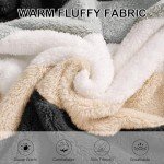 AFFA Fall Winter Coats Hoodies for Women Zipper Sherpa Fuzzy Fleece Jackets Plus Size Striped Casual Warm Coat Fashion Tops Black