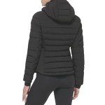 Calvin Klein Womens Water Resistant Casual Lightweight Scuba Side Panels Jacket, Light-weight Black, Medium
