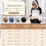 AFFA Fall Winter Coats Hoodies for Women Zipper Sherpa Fuzzy Fleece Jackets Plus Size Striped Casual Warm Coat Fashion Tops Black