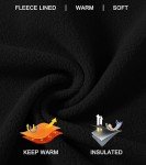 MoFiz Women's Full Zip Hybrid Running Jacket Breathable Fleece Warm Outdoor Hiking Hooded Jacket Coat Black,XL