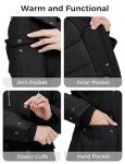 Wantdo Women's Puffer jacket Winter Jacket Parka Coat with Warm Hood Black L
