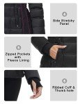 Another Choice Women Winter Down Puffer Jacket, Hooded Women Winter Down Jacket Quilted Puffer Coat with Faux-Fur Hood and Collar(Black,XX-Large)