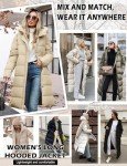 HEEKPEK Women's Winter Down Jacket Long Puffer Coats Mid-Length Warm Windproof Quilted Jackets Hooded Padded with Side Zipper(Khaki,L)