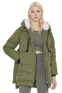 Orolay Women's Thickened Down Jacket (XXL, Green)