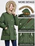 HEEKPEK Womens Winter Jacket Hooded Coats Fleece Lined Parka Jackets Thicken Warm Outwear with Pockets Overcoat