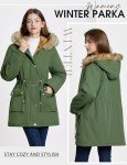 HEEKPEK Womens Winter Jacket Hooded Coats Fleece Lined Parka Jackets Thicken Warm Outwear with Pockets Overcoat