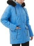 MOERDENG Women's Warm Winter Puffer Coat Thicken Fleece Lined Down Jacket Faux Fur Detachable Hood Snow Parka
