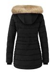 Wantdo Women's Winter Coat Quilted Puffer Jacket Winter Jacket for Women Black XL
