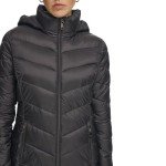 Calvin Klein Women's Light-Weight Hooded Puffer Jacket, Light-weight Black, X-Large