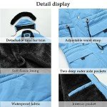 MOERDENG Women's Warm Winter Puffer Coat Thicken Fleece Lined Down Jacket Faux Fur Detachable Hood Snow Parka