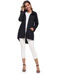 Women Jackets Lightweight Casual Waterproof Raincoat Rain Jacket With Hood Black Xl